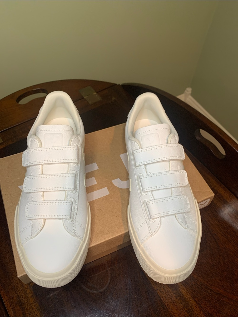Women’s Veja Recife White Leather Sneakers - Picture 5 of 13